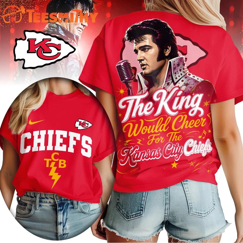 Kansas City Chiefs NFL Elvis Presley The King All Over Print Shirt
