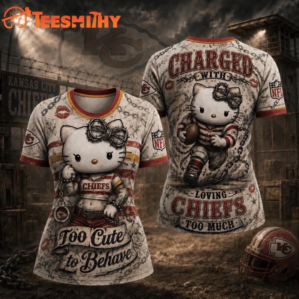 Kansas City Chiefs NFL Hello Kitty Rebellion Unisex 3D Shirt