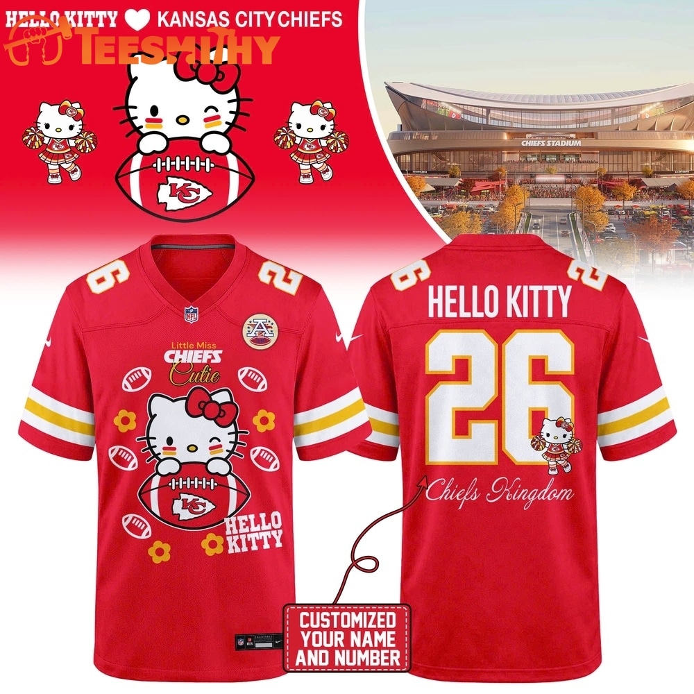 Kansas City Chiefs NFL x Hello Kitty 2026 Football Jersey Shirt