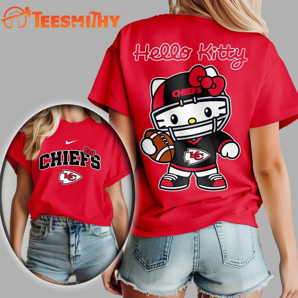 Kansas City Chiefs NFL x Hello Kitty All Over Print Shirt Kansas City Chiefs NFL x Hello Kitty All Over Print Shirt
