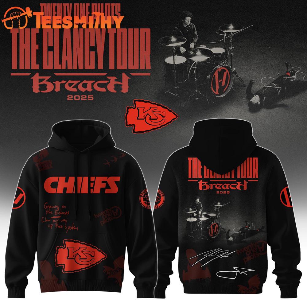 Kansas City Chiefs NFL x Twenty One Pilots The Clancy World Tour Hoodie Shirt