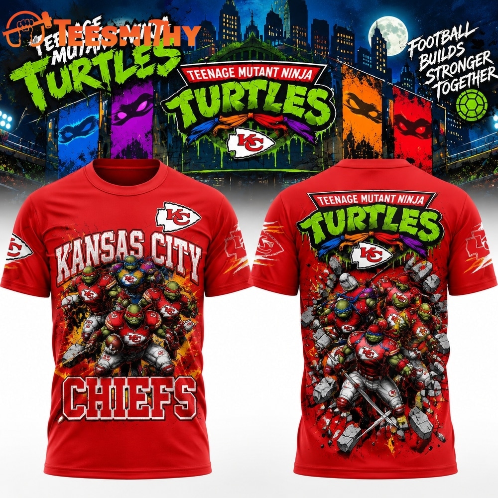 Kansas City Chiefs x Teenage Mutant Ninja Turtles 2026 Graphic T Shirt