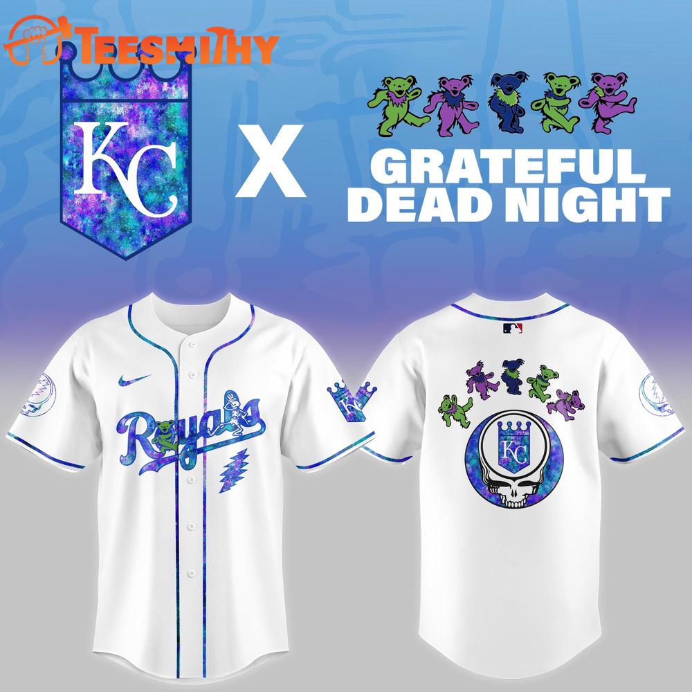 Kansas City Royals 2025 Grateful Dead Night Game Baseball Jersey