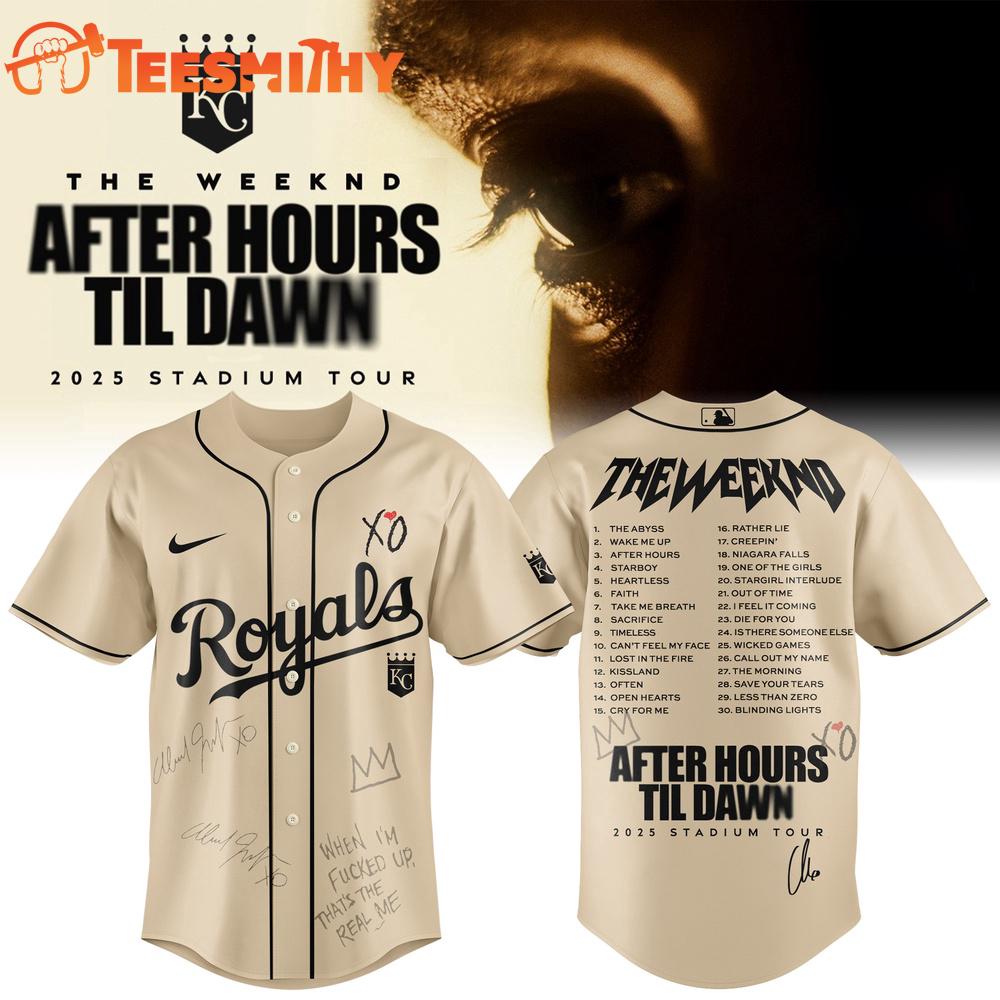 Kansas City Royals The Weeknd After Hours Til Dawn Baseball Jersey