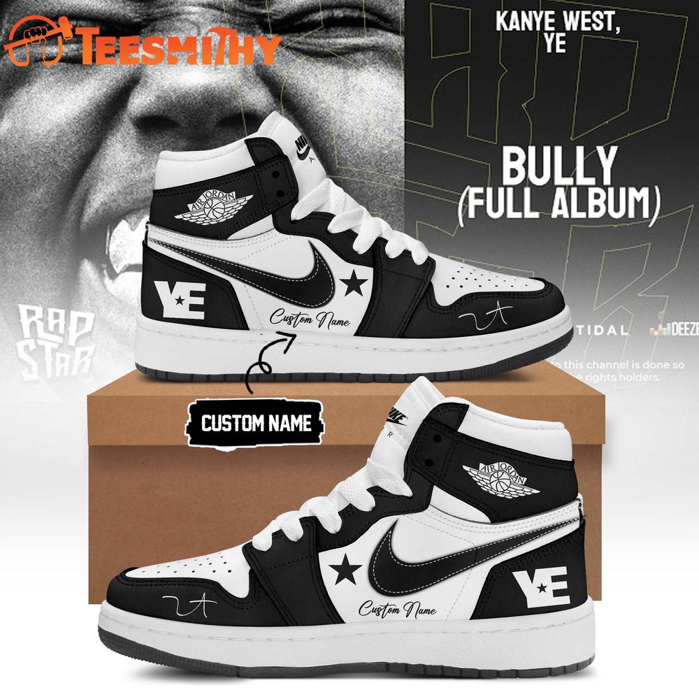 Kanye West Ye 2026 Tour Signature Black Air Jordan 1 Hightop Shoes 1 Kanye West Ye 2026 Tour Signature Black Air Jordan 1 Hightop Shoes