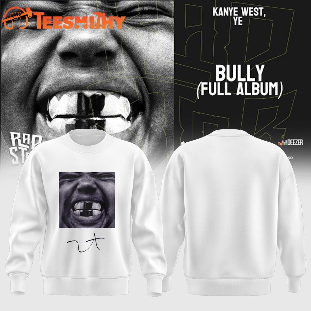 Kanye West Ye 2026 Tour Signature Bully Full Album White Sweatshirt