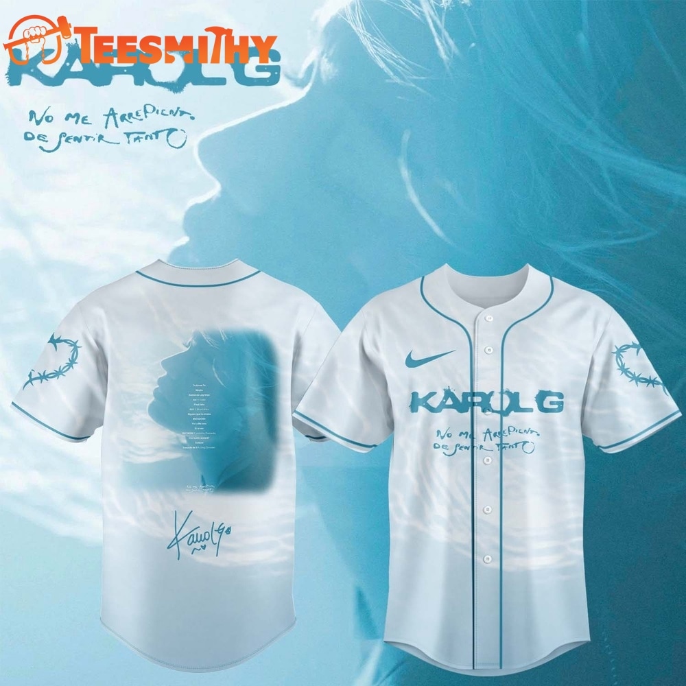 KaRol G Album NO ME ARREPIENTO DE SENTIR TANTO Baseball Jersey