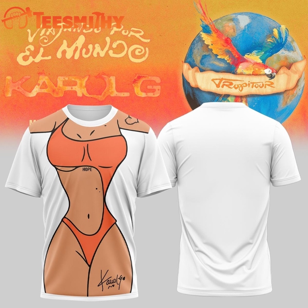 Karol G VIAJANDO POR EL MUNDO TROPITOUR 2026 Special New 3D Shirt