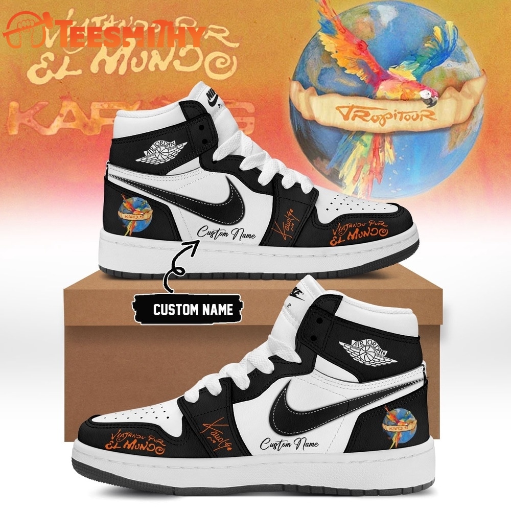 Karol G VIAJANDO POR EL MUNDO TROPITOUR Signed 2026 Black Air Jordan 1 Shoes