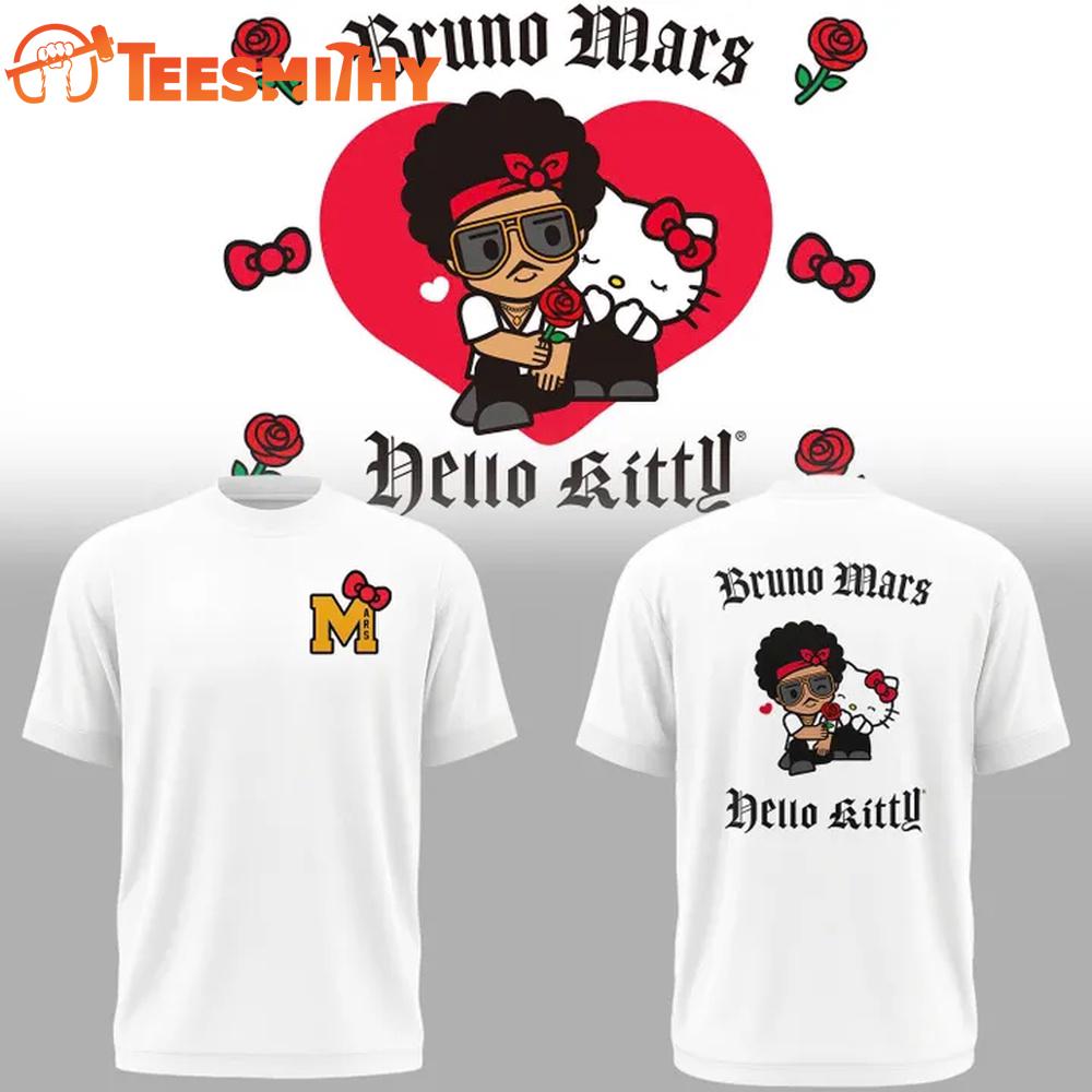 Kawaii meets Romantic HelloKitty x BrunoMars T Shirt