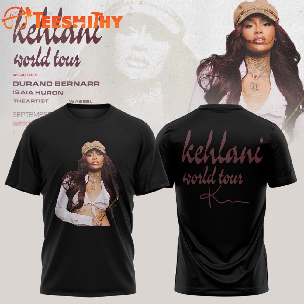 Kehlani World Tour 2026 Limited Edition Signature Black T Shirt