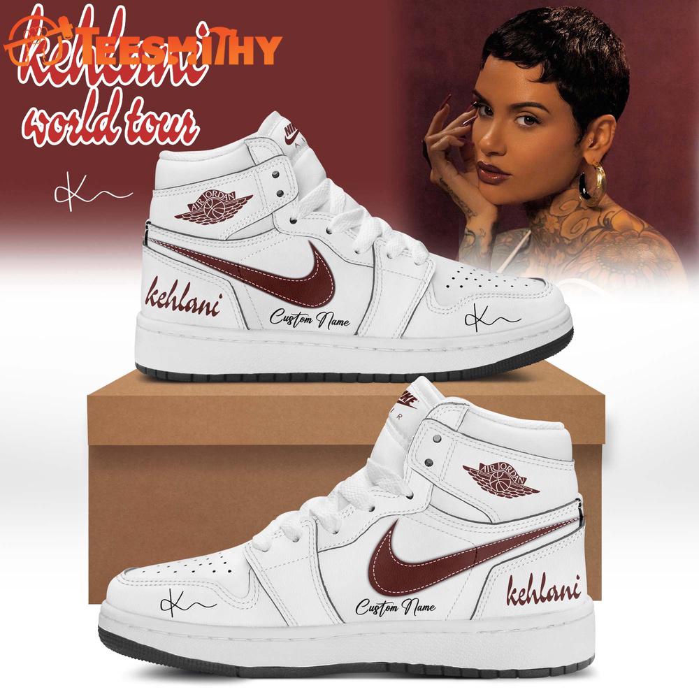 KEHLANI World Tour 2026 Limited Edition Signature White Air Jordan 1 Shoes