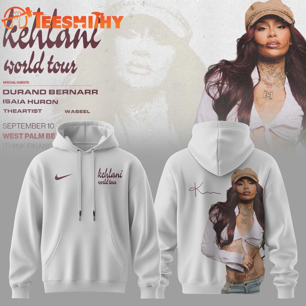 KEHLANI World Tour 2026 Limited Edition Signature White Hoodie