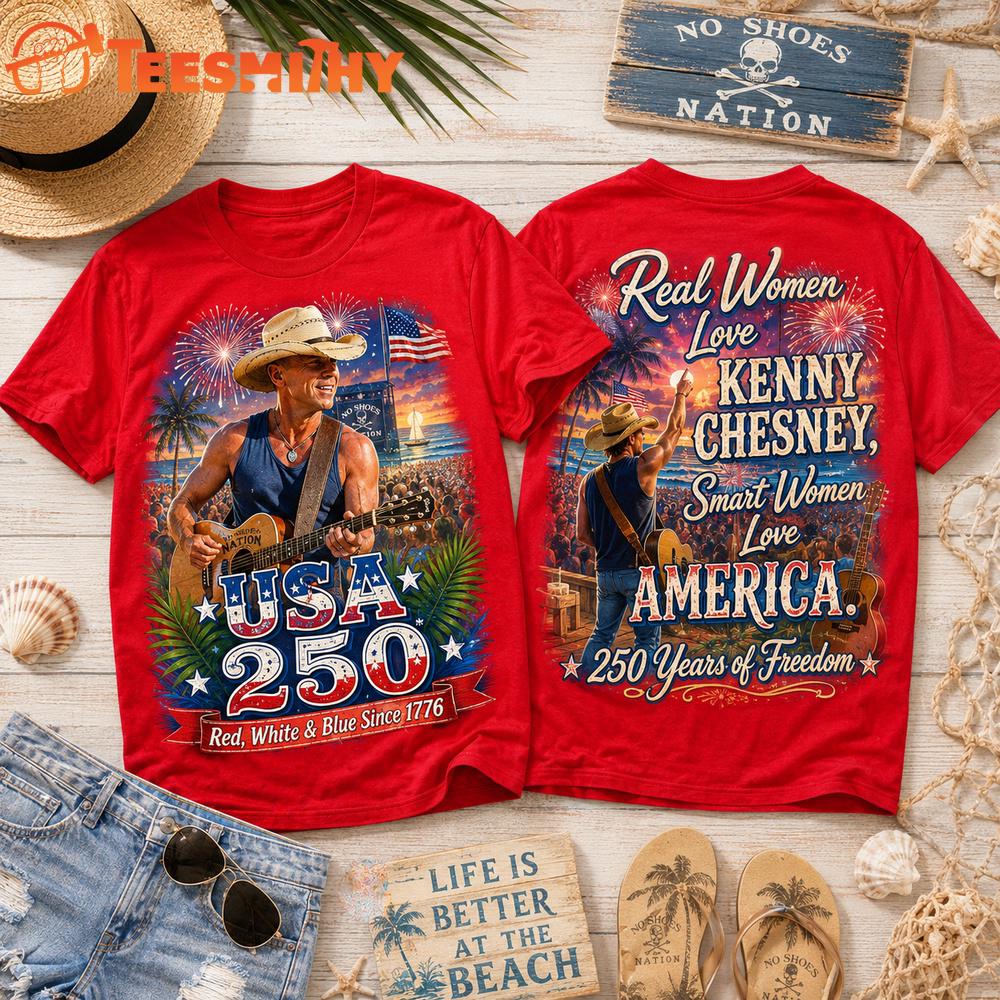 Kenny Chesney America 250 Years Of Freedom Red 3D Shirt