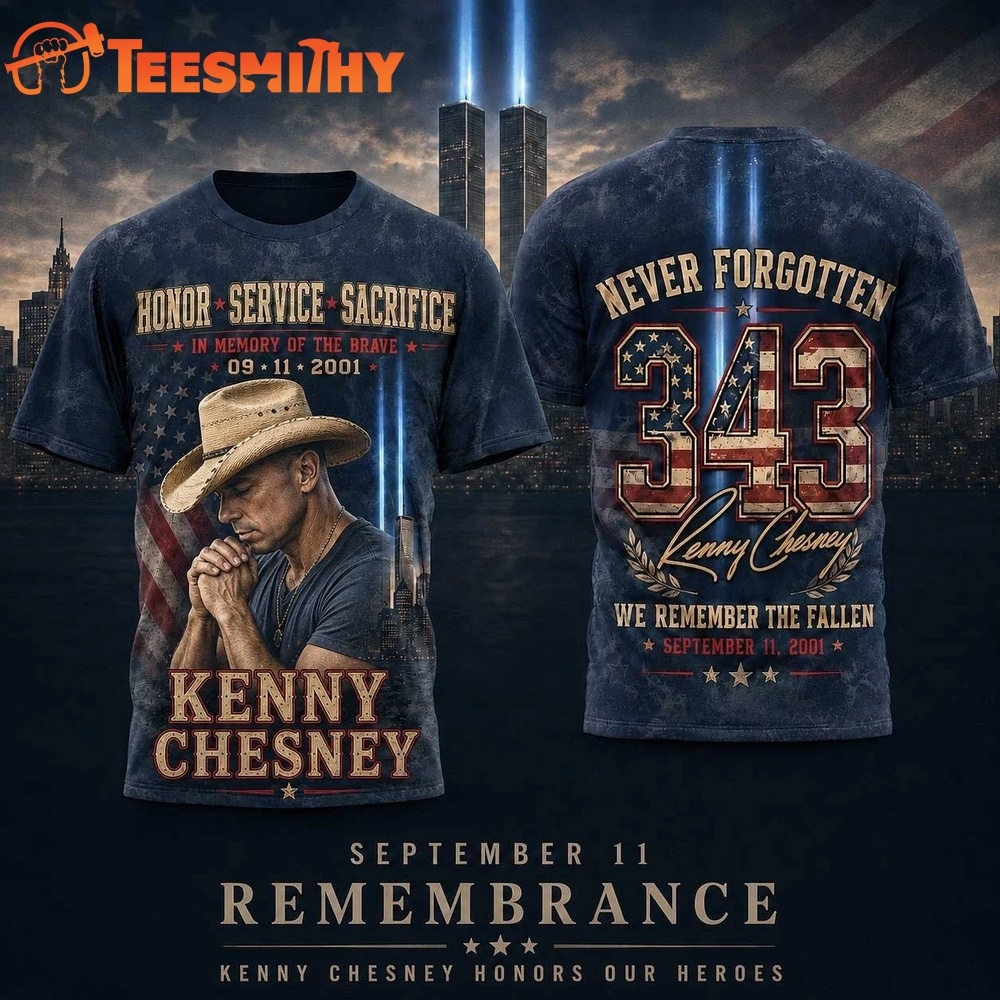 Kenny Chesney Cowboy Prayer 911 Tribute 3D Shirt