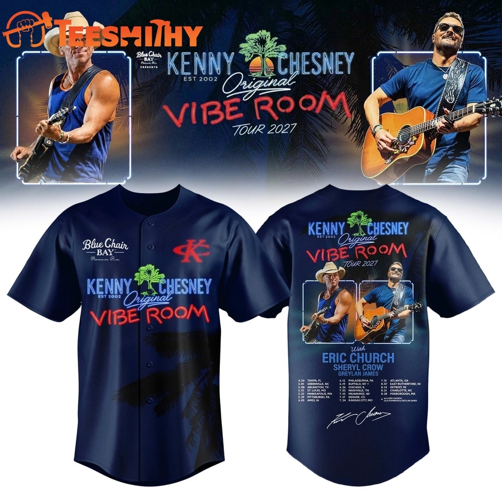Kenny Chesney The Original Vibe Room Tour 2027 Limited Edition Baseball Jersey