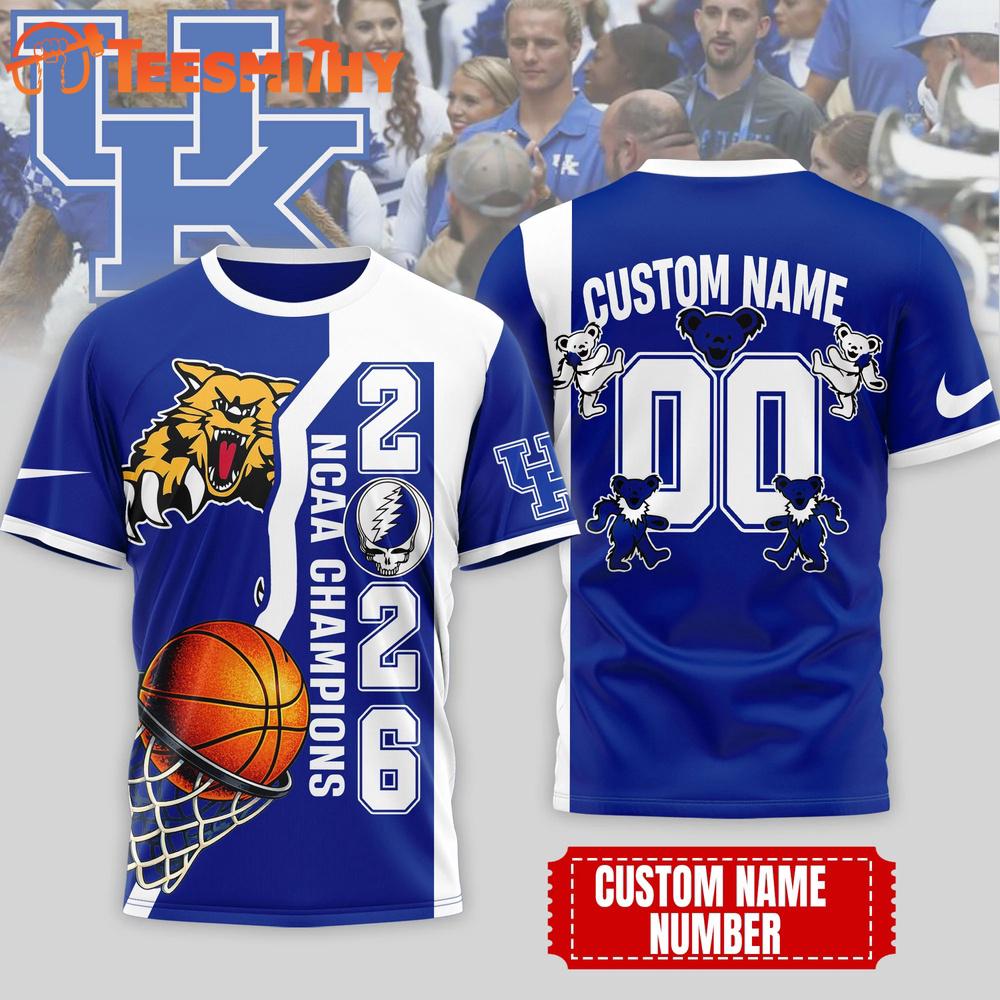 Kentucky Wildcats NCAA Grateful Dead Court Kings 2026 3D T Shirt