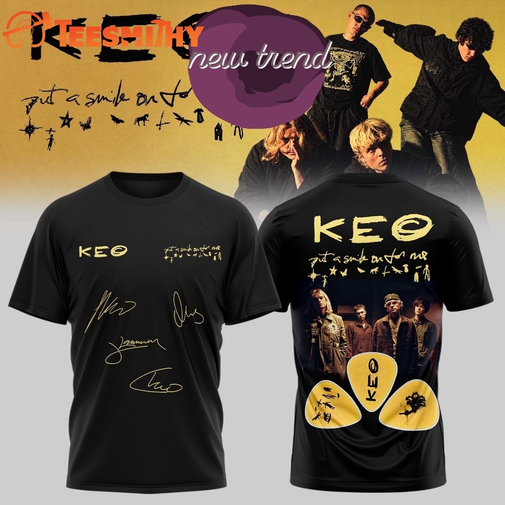 KEO Put A Smile On For Me Tour Signed 2026 Black 3D Shirt