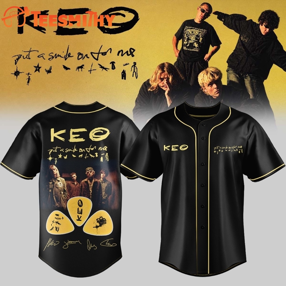 KEO Put A Smile On For Me Tour Signed 2026 Black Baseball Jersey
