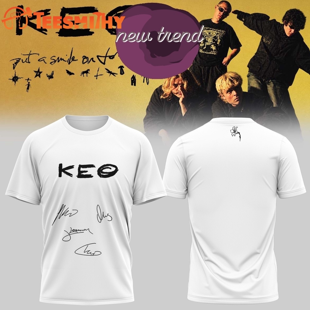 KEO Put A Smile On For Me Tour Signed 2026 White T Shirt