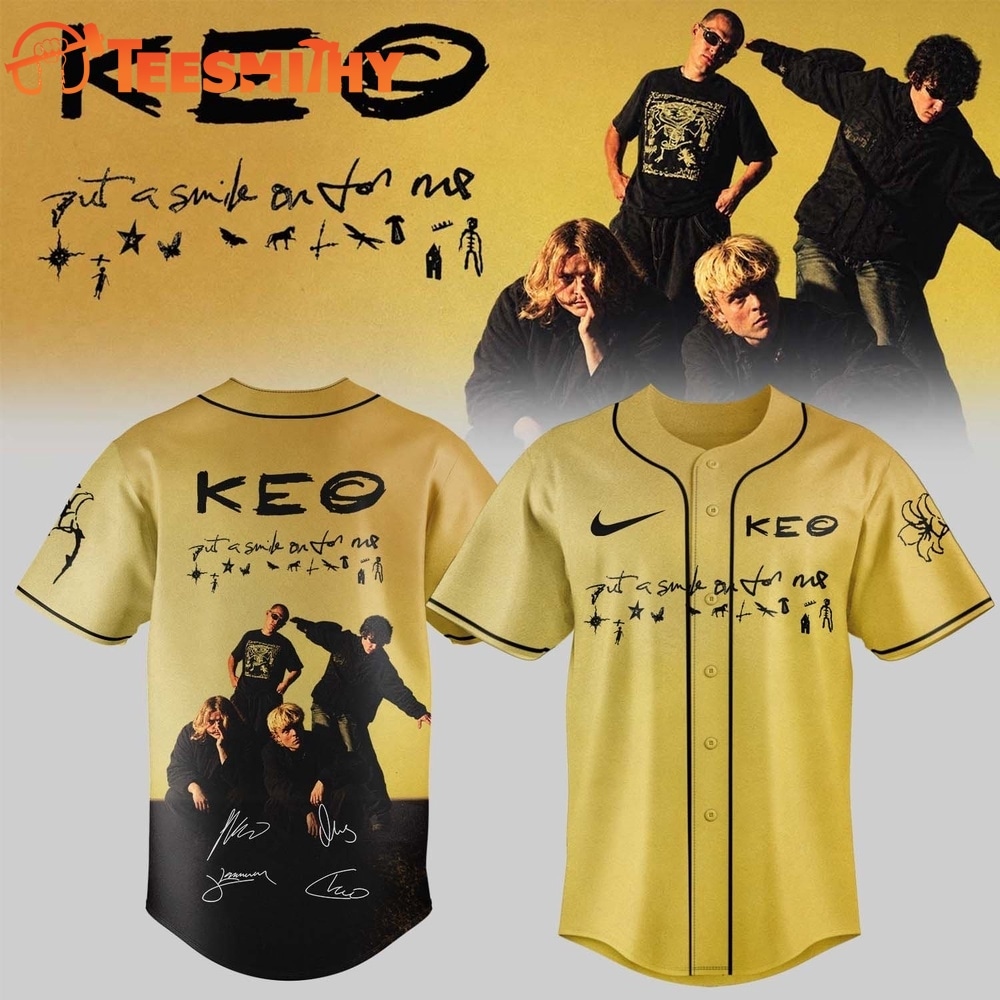 KEO Put A Smile On For Me Tour Signed 2026 Yellow Baseball Jersey