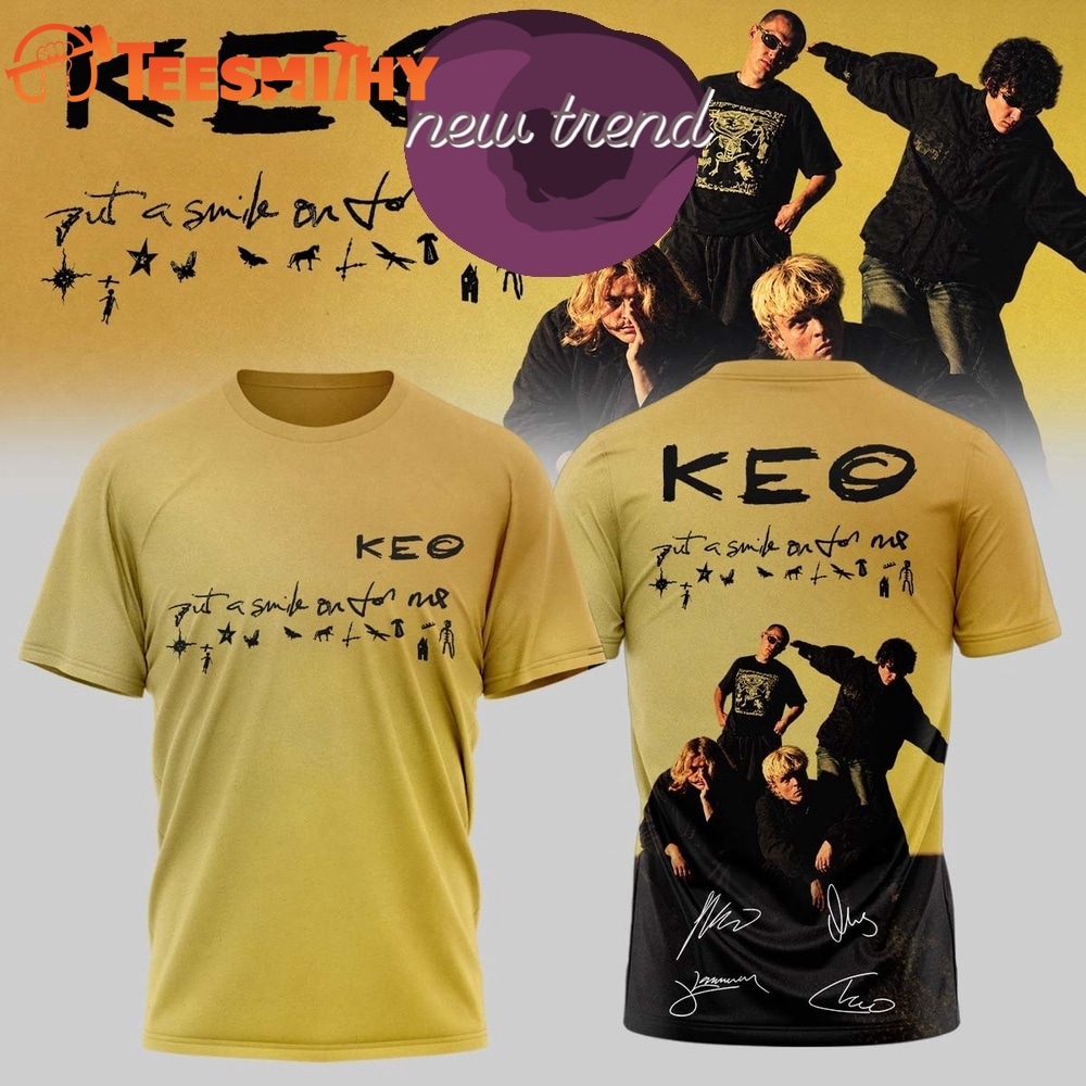 KEO Put A Smile On For Me Tour Signed 2026 Yellow T Shirt