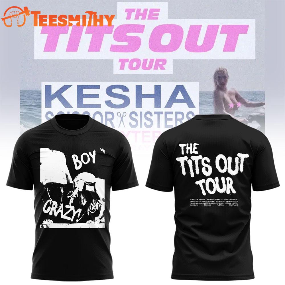Kesha The Tits Out Tour 2025 New Design Black 3D Shirt