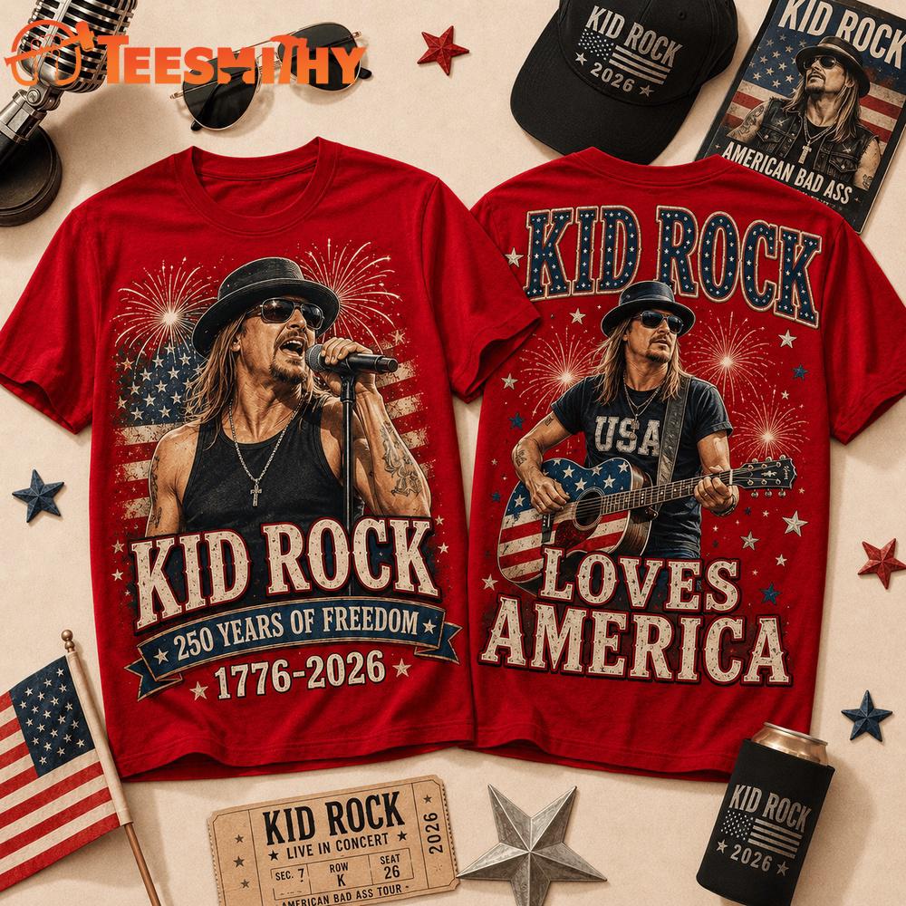 Kid Rock America 250 Years of Freedom Tribute T Shirt