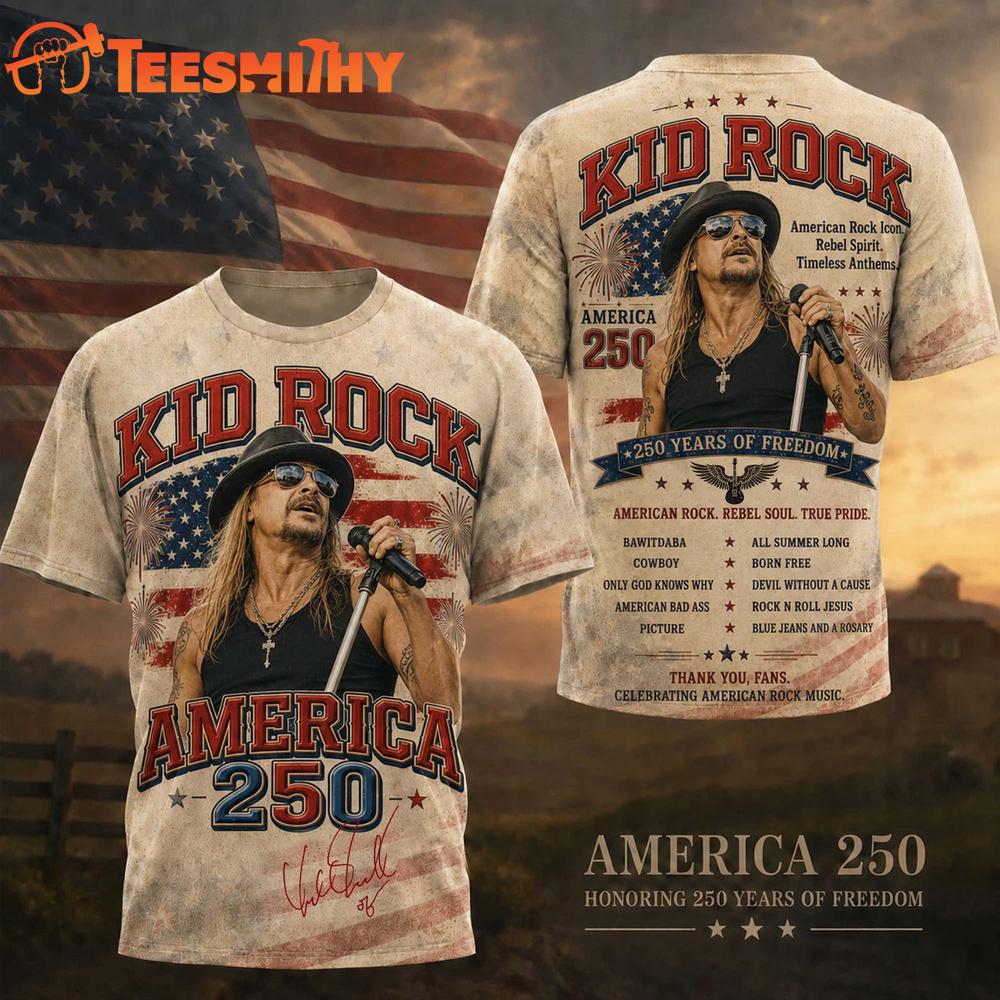 Kid Rock America Honoring 250 Years of Freedom 2026 T Shirt