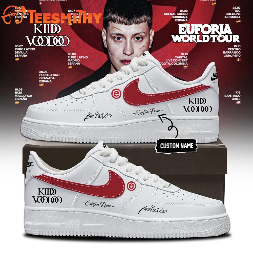 Kidd Voodoo Euforia World Tour 2026 White Air Force 1 Shoes Sneaker