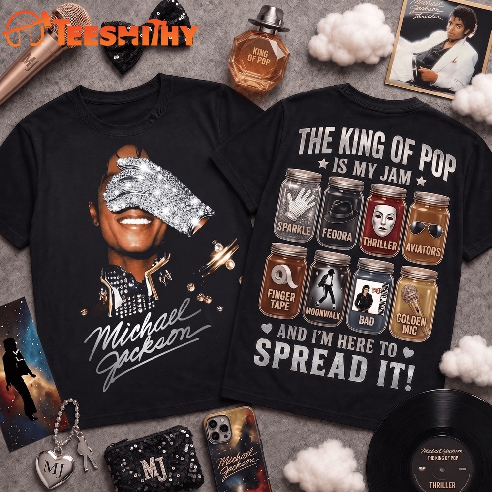 King of Pop Is My Jam Music Icons Front and Back T Shirt