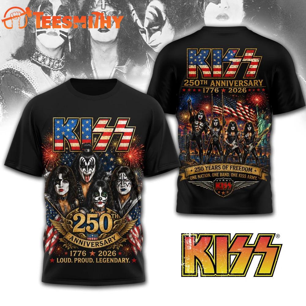 Kiss Band 250th Anniversary 1776-2026 T Shirt