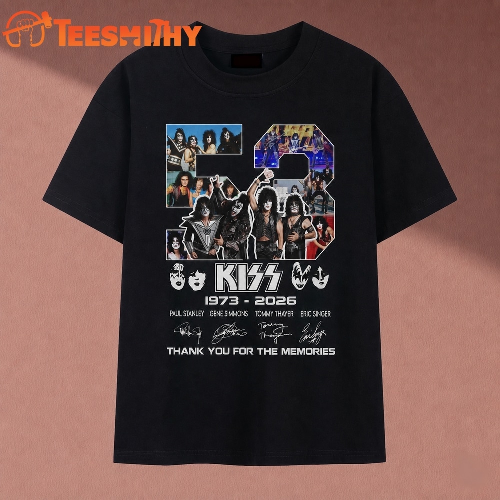 KISS Band 53rd Anniversary 1973 2026 Thank You For The Memories T Shirt