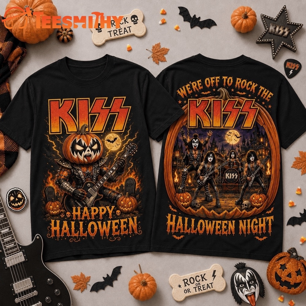 Kiss Band Halloween Night Pumpkin Rock T Shirt