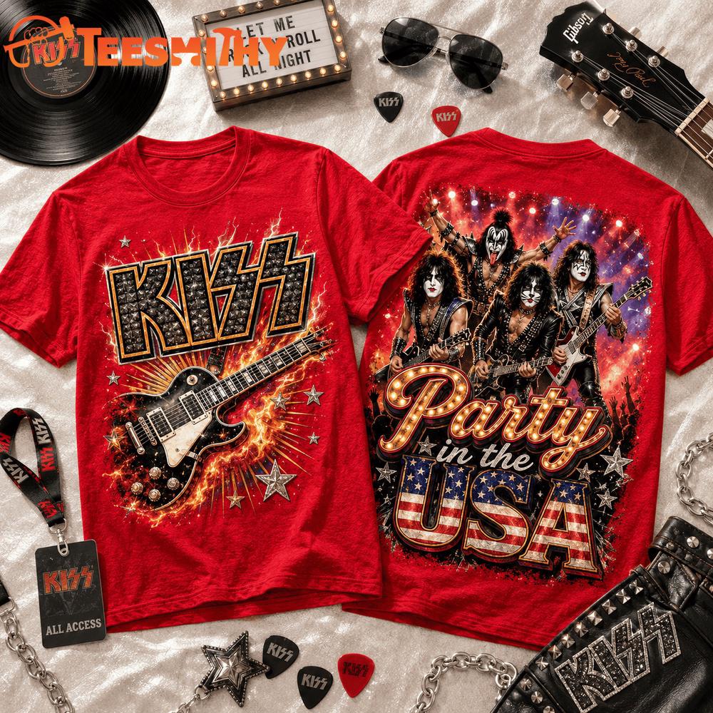 Kiss Band Party In USA New Design 3D Shirt