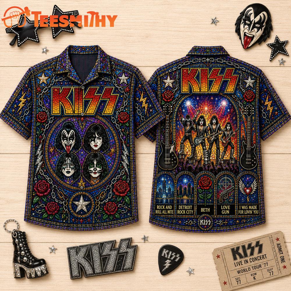 Kiss Band Vintage Music Summer Hawaiian Shirt