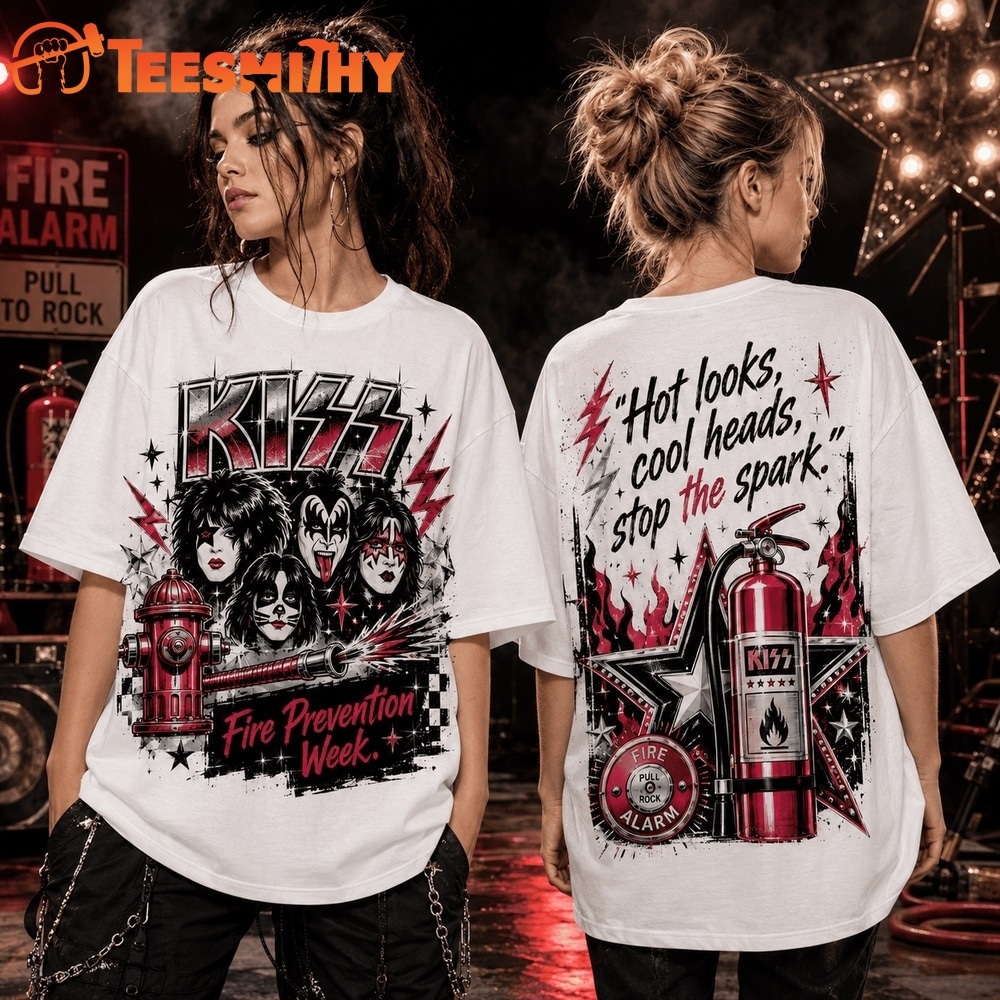KISS Fire Prevention Week Rock Safety 3D Shirt