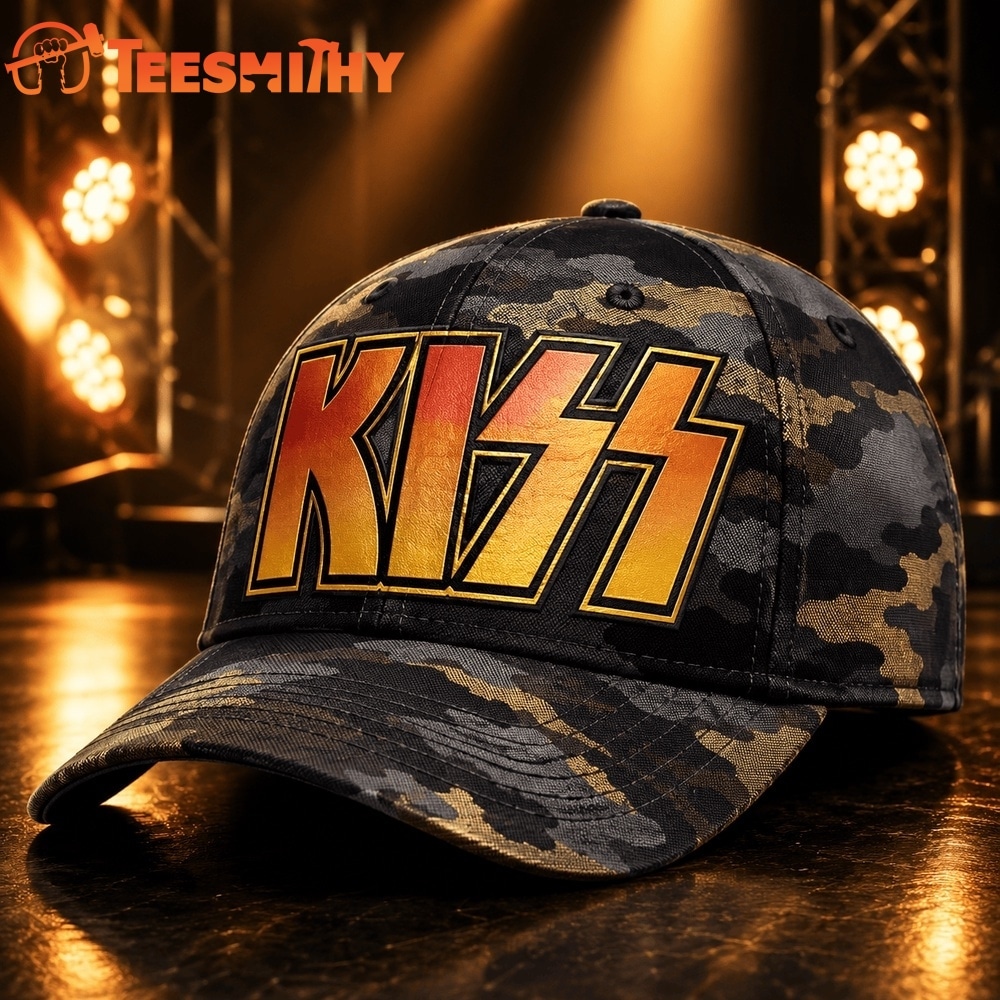 KISS Golden Thunder Camo Rock Legend Classic Cap