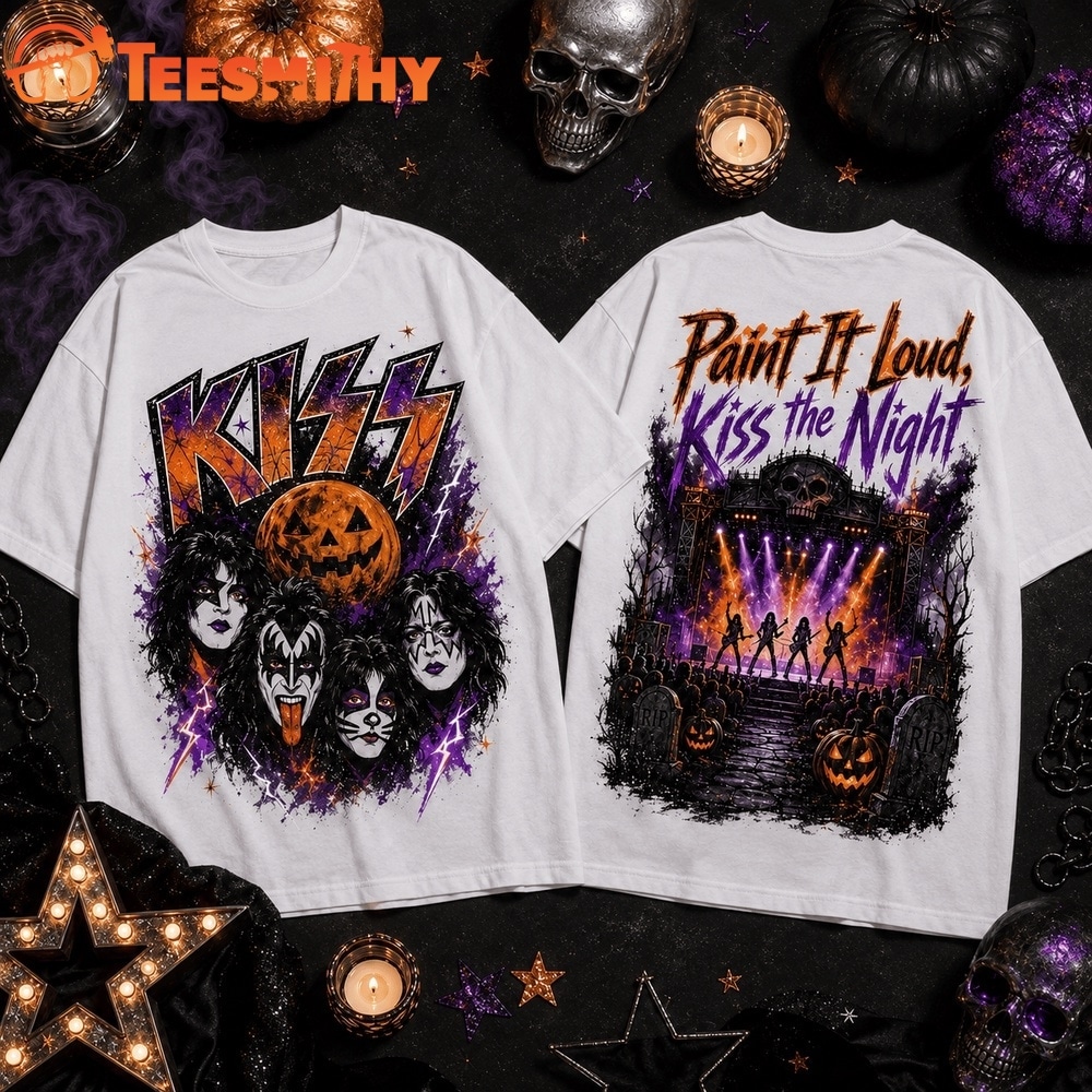 KISS Paint It Loud Halloween Night 3D Shirt