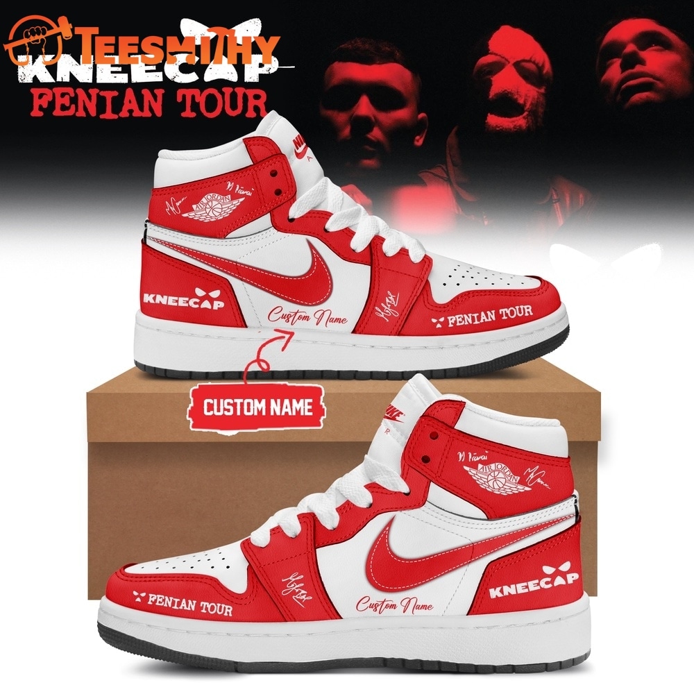 KNEECAP FENIAN TOUR Limited Edition Signature 2026 Red Air Jordan 1 Shoes Sneakers