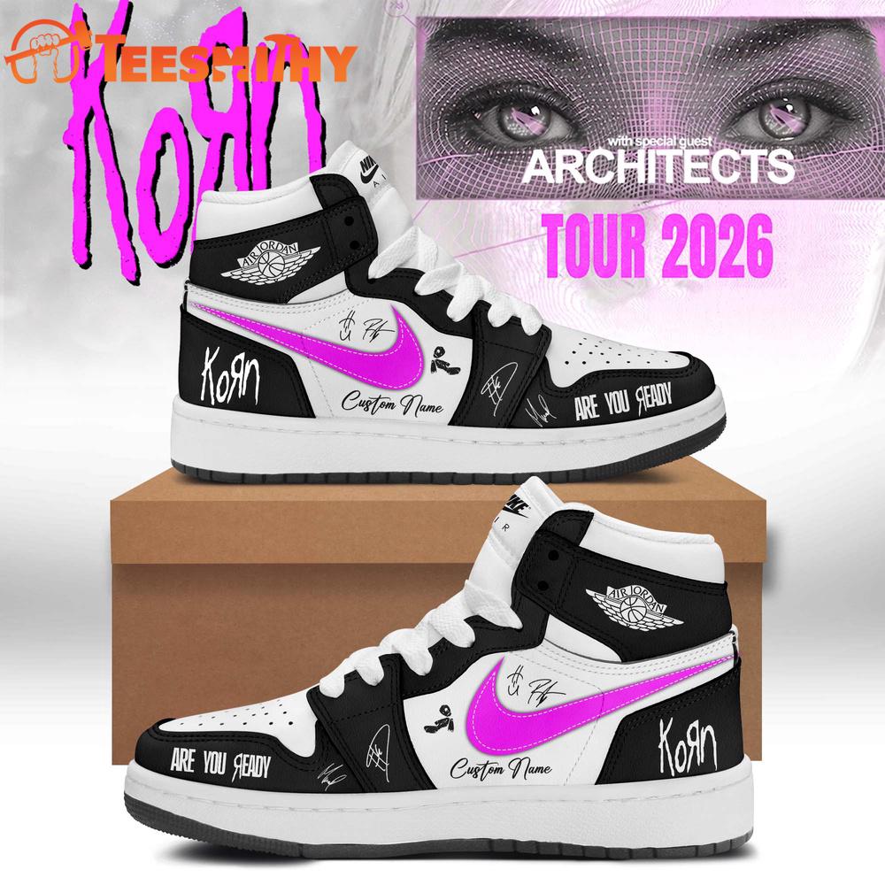 KORN ARE YOU READY Tour 2026 Limited Edition Signature Black Air Jordan 1 Shoes