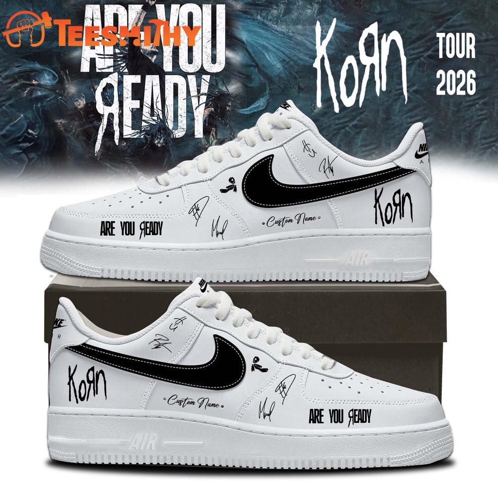 KORN ARE YOU READY Tour 2026 Limited Edition Signature White Air Force 1 Shoes
