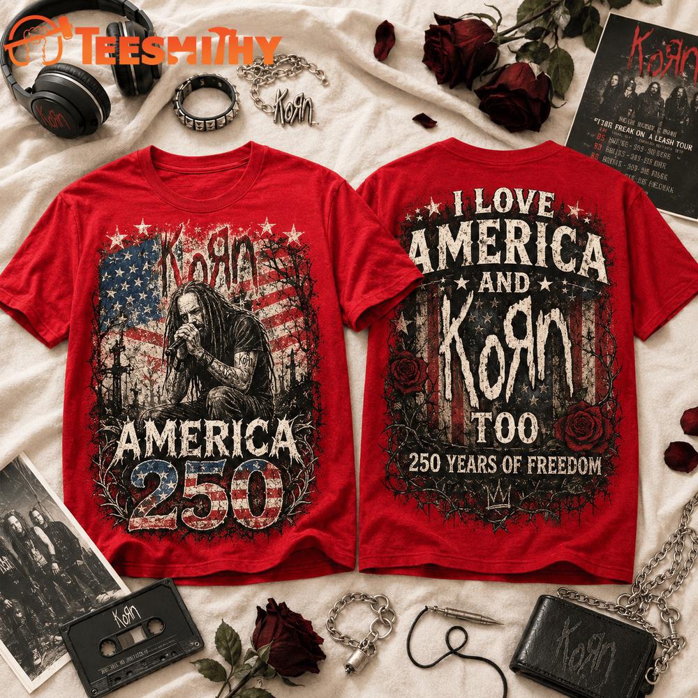 Korn Band 250 Years Of Freedom New Design 3D Shirt
