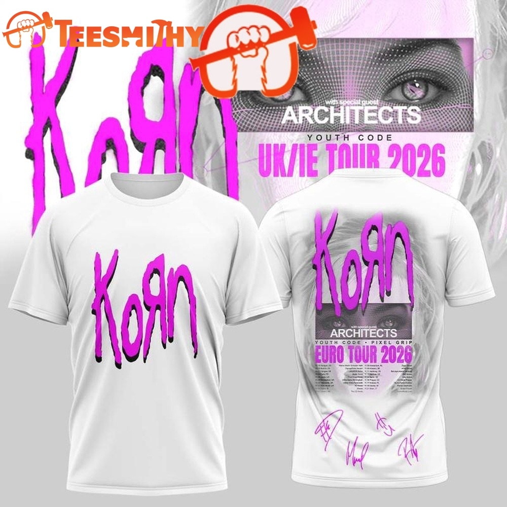 Korn Euro Tour 2026 Schedule List Graphic White T Shirt