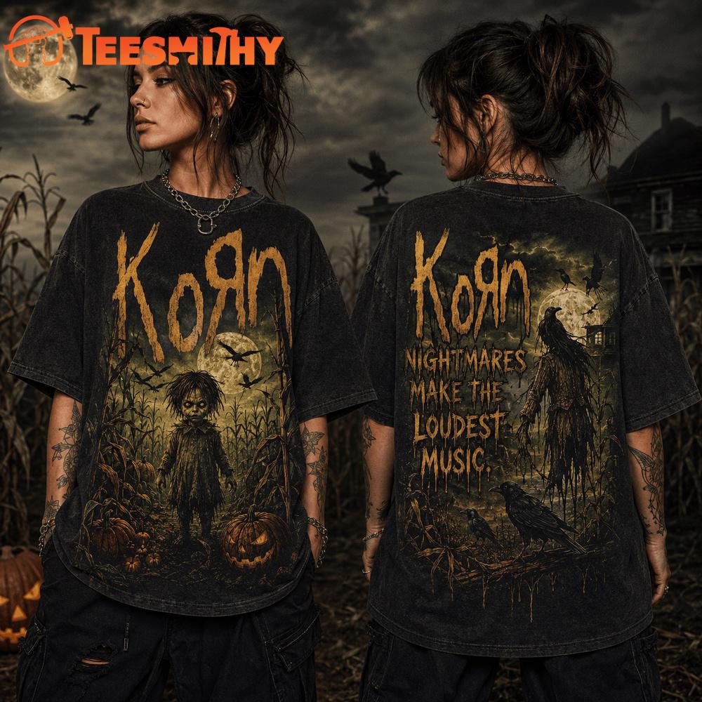 Korn Night Mares Make The Loudest Music Halloween 2026 T Shirt