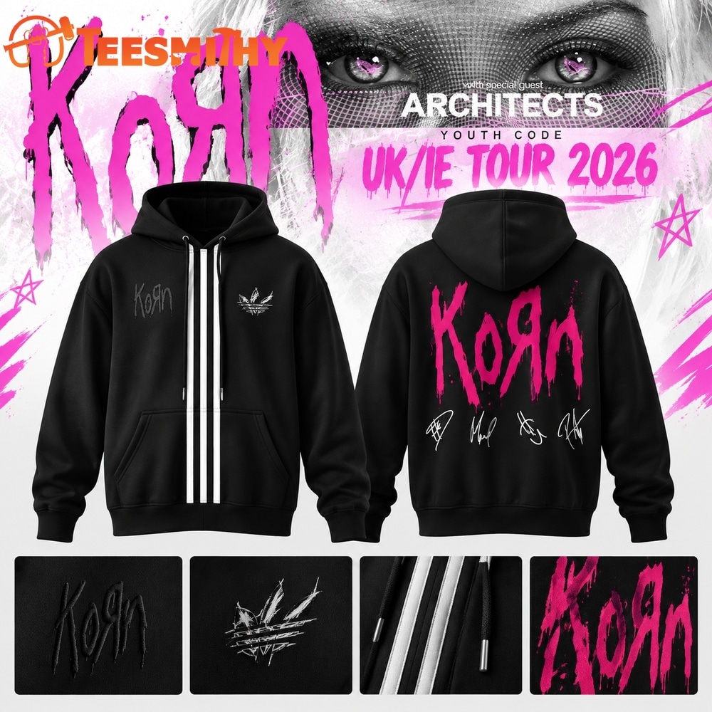 Korn UK IE Tour 2026 Limited Edition Signature Hoodie Shirt