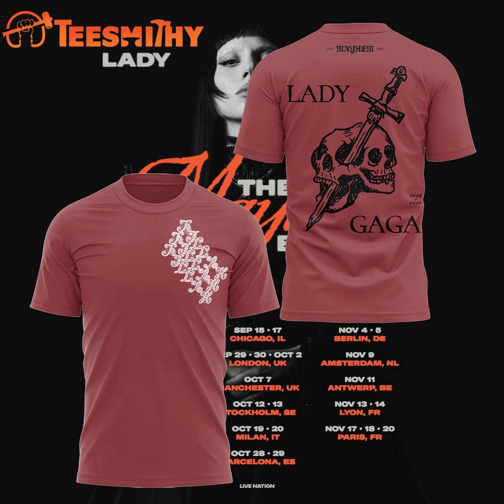 Lady Gaga The Mayhem Ball Tour 2025 3D Shirt