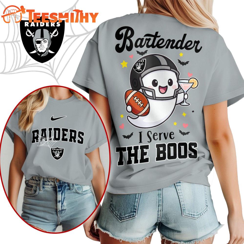 Las Vegas Raiders 2025 NFL Bartender Halloween Fan All Over Print Shirt Las Vegas Raiders 2025 NFL Bartender Halloween Fan All Over Print Shirt