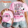 Las Vegas Raiders 2025 NFL Breast Cancer Awareness Snoopy Hope For A Cure All Over Print Shirt