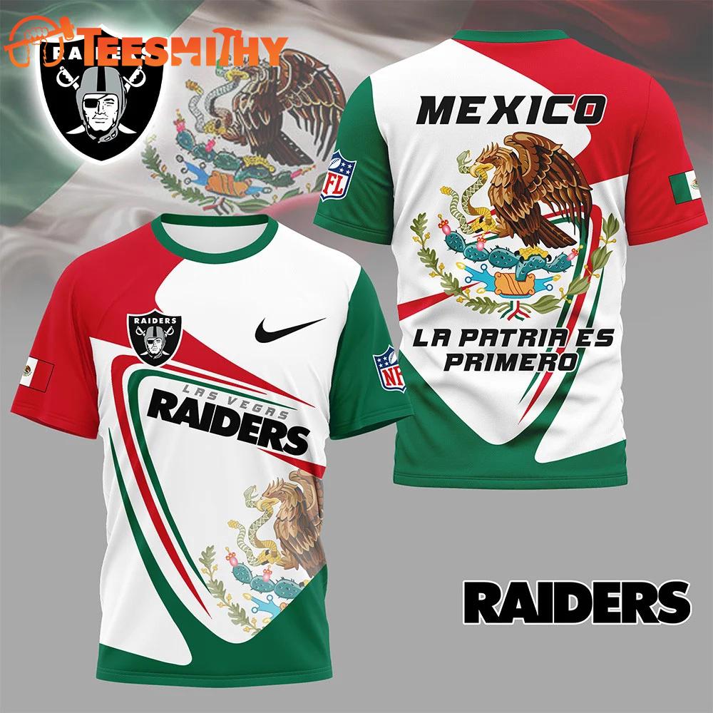 Las Vegas Raiders 2026 NFL Mexico La Patria Es Primero Special New 3D Shirt